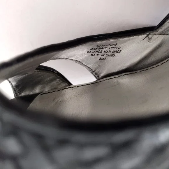 Marc Fisher Black Platform Open Toe Patent Leather Stiletto Pumps - Picture 16 of 16